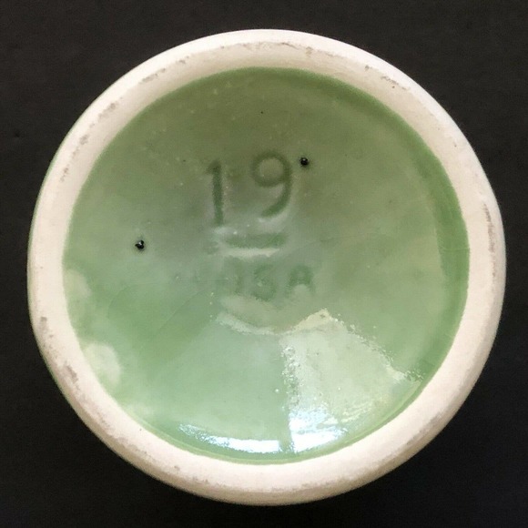 Cookson Pottery 19 USA Green Drip Glaze Footed Pedestal Chalice Vase Planter - Picture 4 of 12